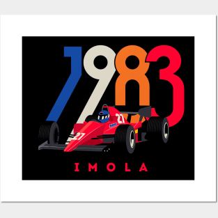 Retro Racing Car 1983 - Emilia Romagna Posters and Art